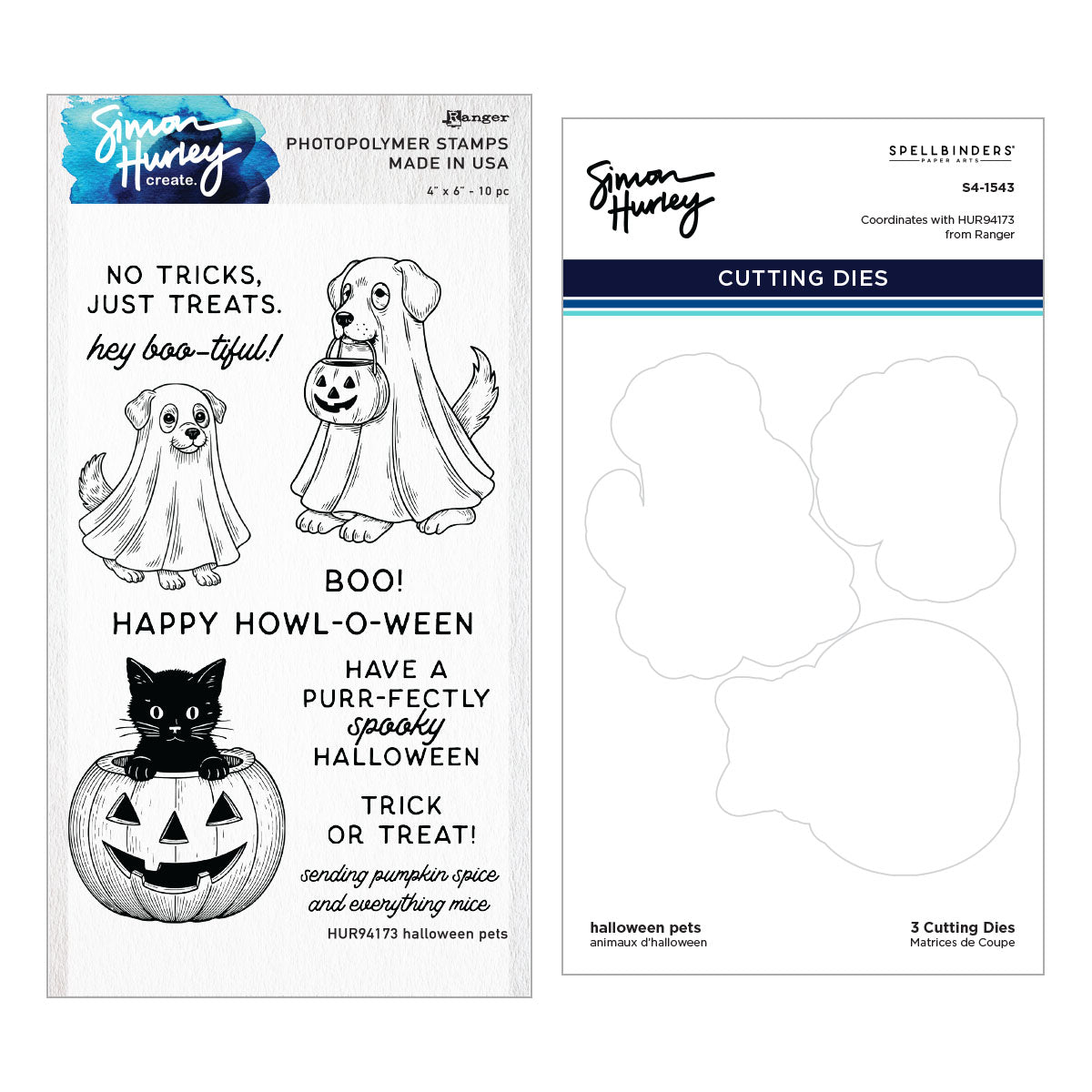 ***Pre-Order*** Spellbinders - Halloween Pets Stamp & Die Bundle by Simon Hurley