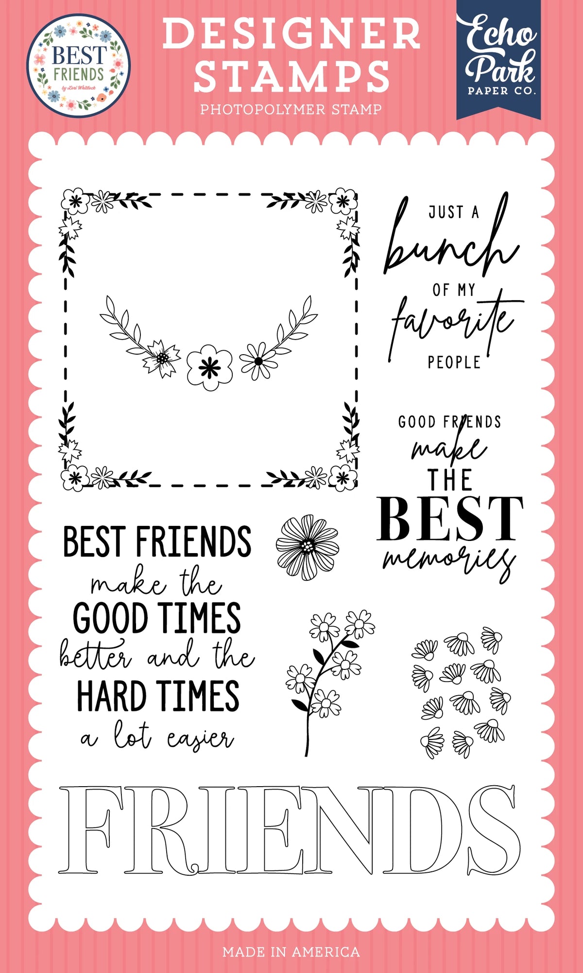 ***Pre-Order*** Echo Park - Best Friends - Friends Stamp Set