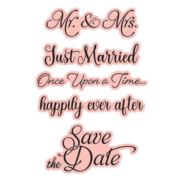 ***Pre-Order*** Spellbinders - Classic Mouse Wedding - Classic Mouse Wedding Sentiments Press + Foil Plate & Die Set