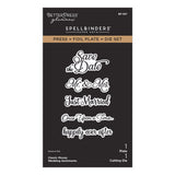 ***Pre-Order*** Spellbinders - Classic Mouse Wedding - Classic Mouse Wedding Sentiments Press + Foil Plate & Die Set