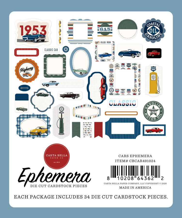 Carta Bella - Cars - Ephemera