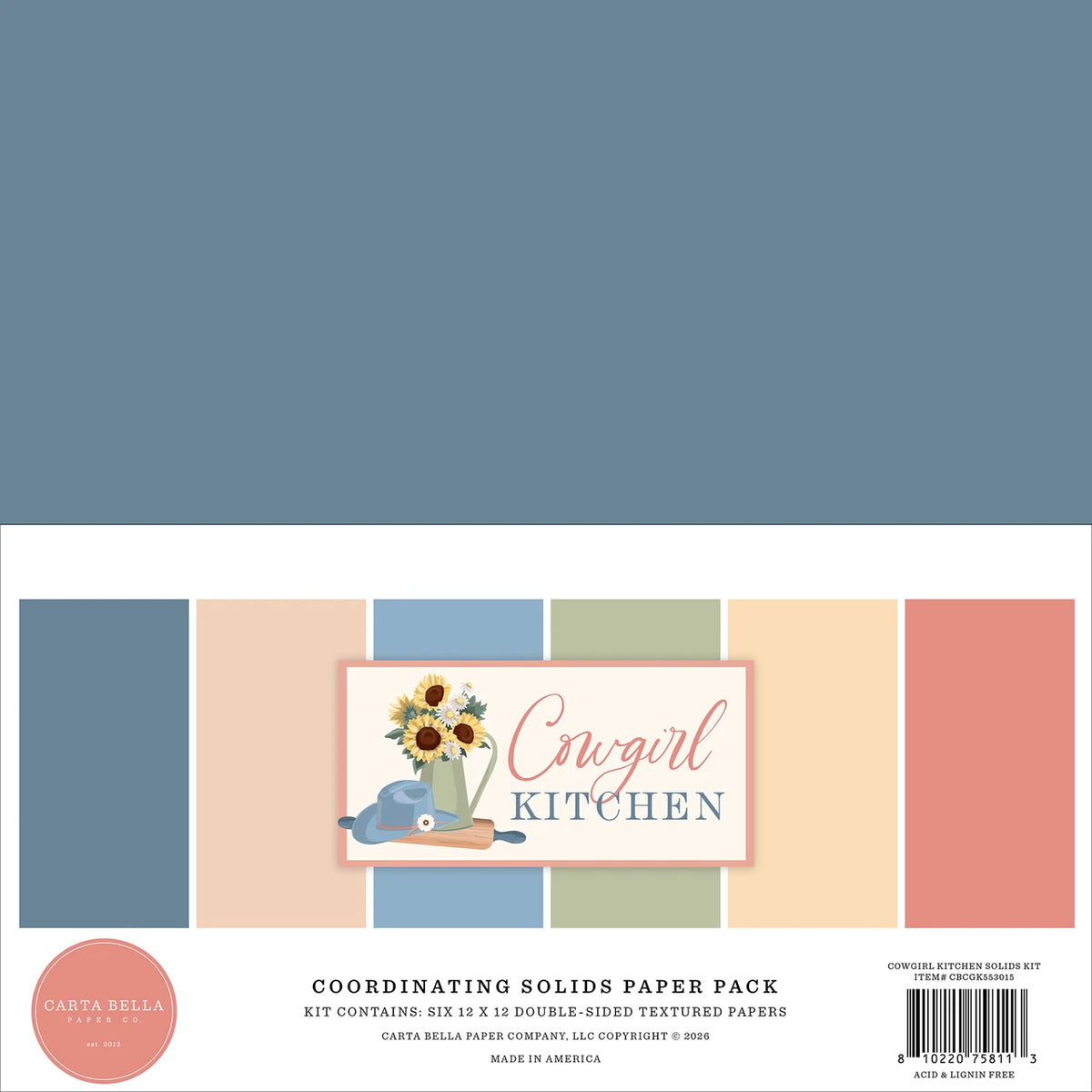 ***Pre-Order*** Carta Bella -Cowgirl Kitchen - Solids Kit