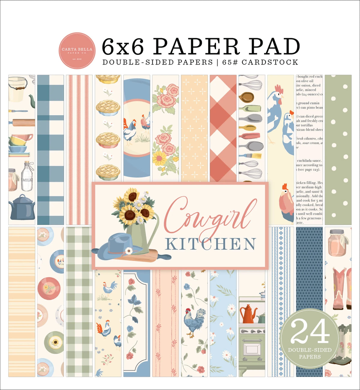 ***Pre-Order*** Carta Bella -Cowgirl Kitchen - 6x6 Paper Pad