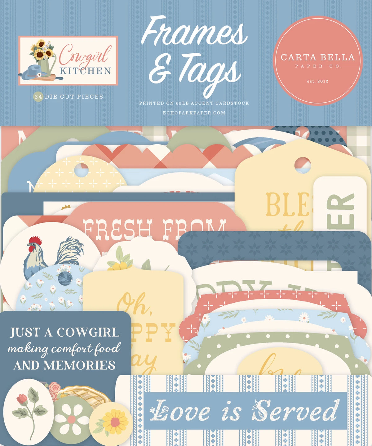 ***Pre-Order*** Carta Bella -Cowgirl Kitchen - Frames & Tags