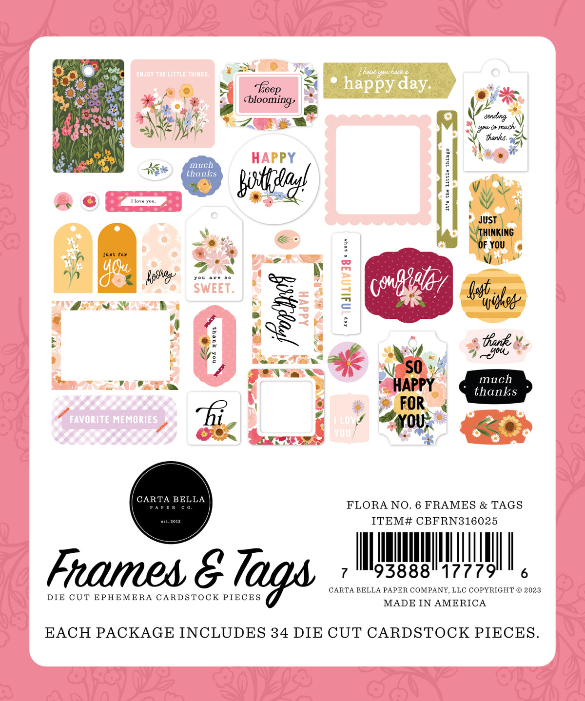 Carta Bella - Flora No. 6 - Frames & Tags – Crazy Craft Obsession