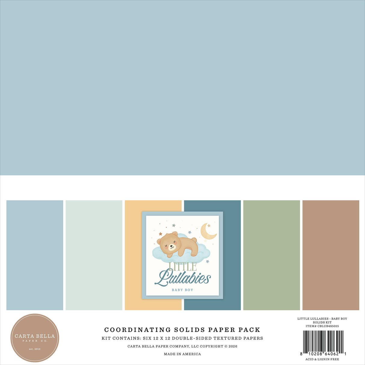 Carta Bella - Little Lullabies - Baby Boy - Solids Kit