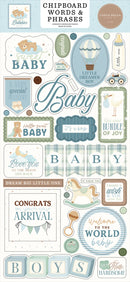 ***Pre-Order*** Carta Bella - Little Lullabies - Baby Boy - Chipboard Words & Phrases