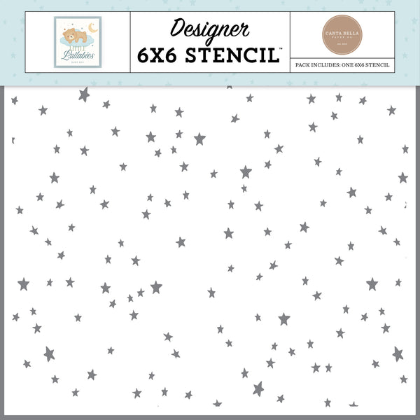 ***Pre-Order*** Carta Bella - Little Lullabies - Baby Boy - Stencil - Scatter Stars