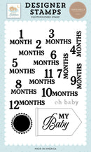 ***Pre-Order*** Carta Bella - Little Lullabies - Baby Boy - Stamp - Oh Baby Months