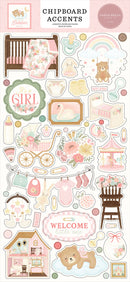 ***Pre-Order*** Carta Bella - Little Lullabies - Baby Girl - Chipboard Accents
