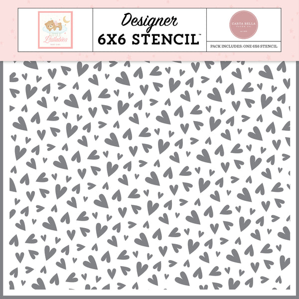 ***Pre-Order*** Carta Bella - Little Lullabies - Baby Girl - Stencil - Happy Girl