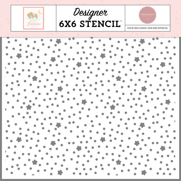 ***Pre-Order*** Carta Bella - Little Lullabies - Baby Girl - Stencil - Dotted Floral