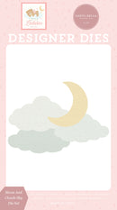 ***Pre-Order*** Carta Bella - Little Lullabies - Baby Girl - Small Die Set - Moon And Clouds Sky