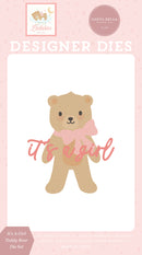 ***Pre-Order*** Carta Bella - Little Lullabies - Baby Girl - Small Die Set - It's A Girl Teddy Bear