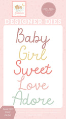 ***Pre-Order*** Carta Bella - Little Lullabies - Baby Girl - Small Die Set - Sweet Girl Word