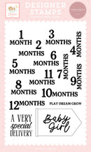 ***Pre-Order*** Carta Bella - Little Lullabies - Baby Girl - Stamp - Baby Girl Months