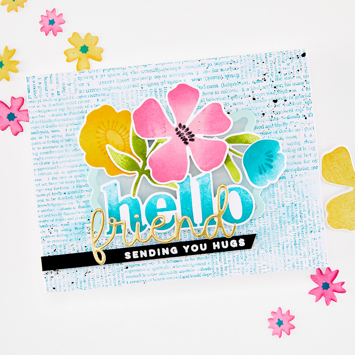 Hero Arts - Abstract Floral Stamp & Cut