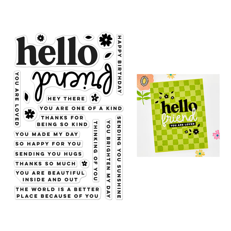 ***Pre-Order*** Hero Arts - You've Got A Friend - Hello Friend Clear Stamp Set