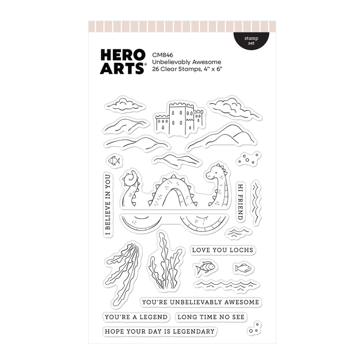 ***Pre-Order*** Hero Arts - Don't Stop Believing - Unbelievably Awesome Clear Stamp Set