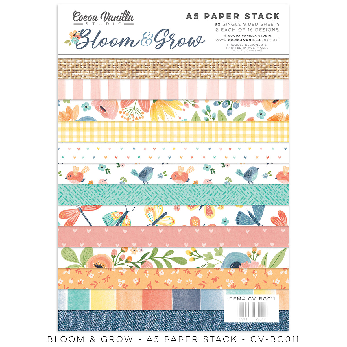 Cocoa Vanilla Studio - Bloom & Grow - A5 Paper Stack