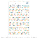 Cocoa Vanilla Studio - Bloom & Grow - Mini Puffy Alphabet Stickers