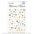 Cocoa Vanilla Studio - Bloom & Grow - Puffy Heart Stickers