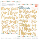 Cocoa Vanilla Studio - Deck The Halls - Puffy Gold Title Stickers