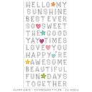 Cocoa Vanilla Studio - Happy Days Happy Days  - Chipboard Title Stickers