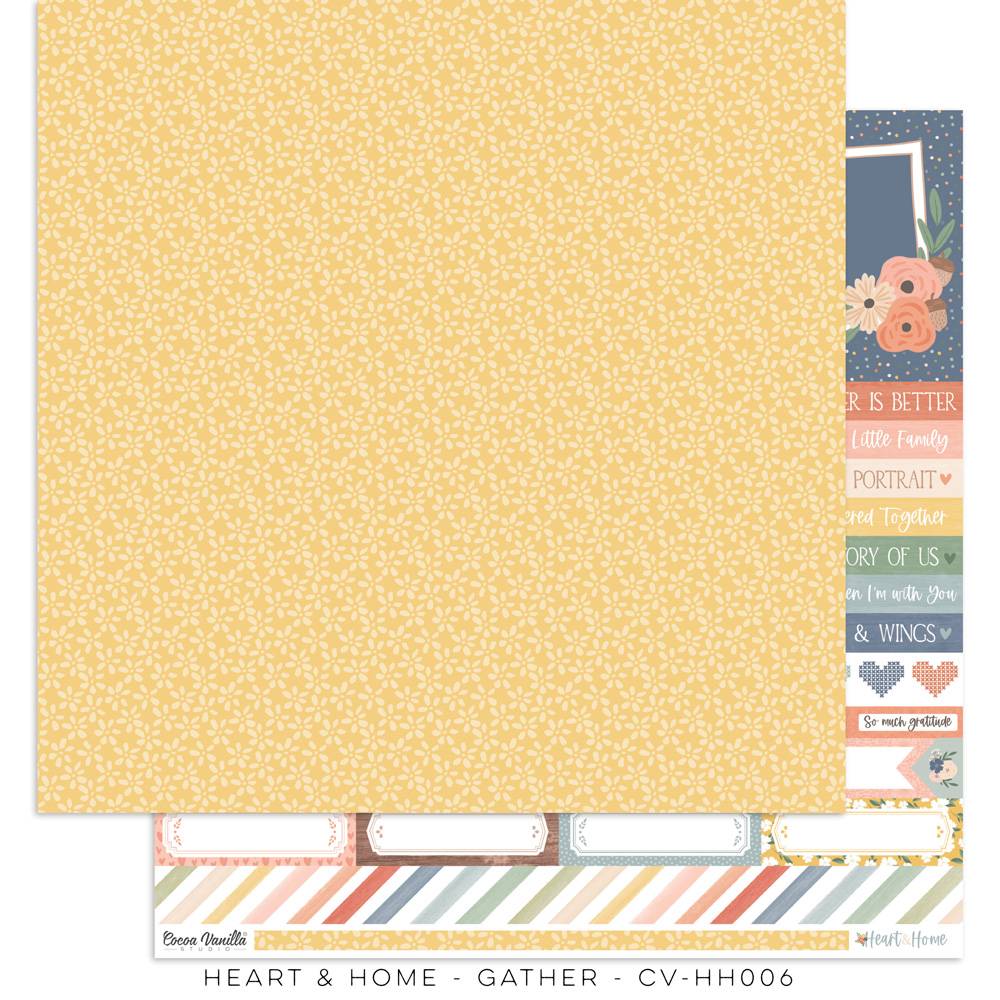 Cocoa Vanilla Studio - Heart & Home - 12 x 12 Paper - Gather