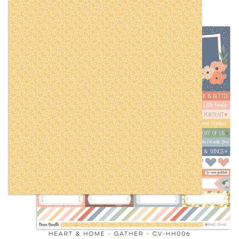 Cocoa Vanilla Studio - Heart & Home - 12 x 12 Paper - Gather