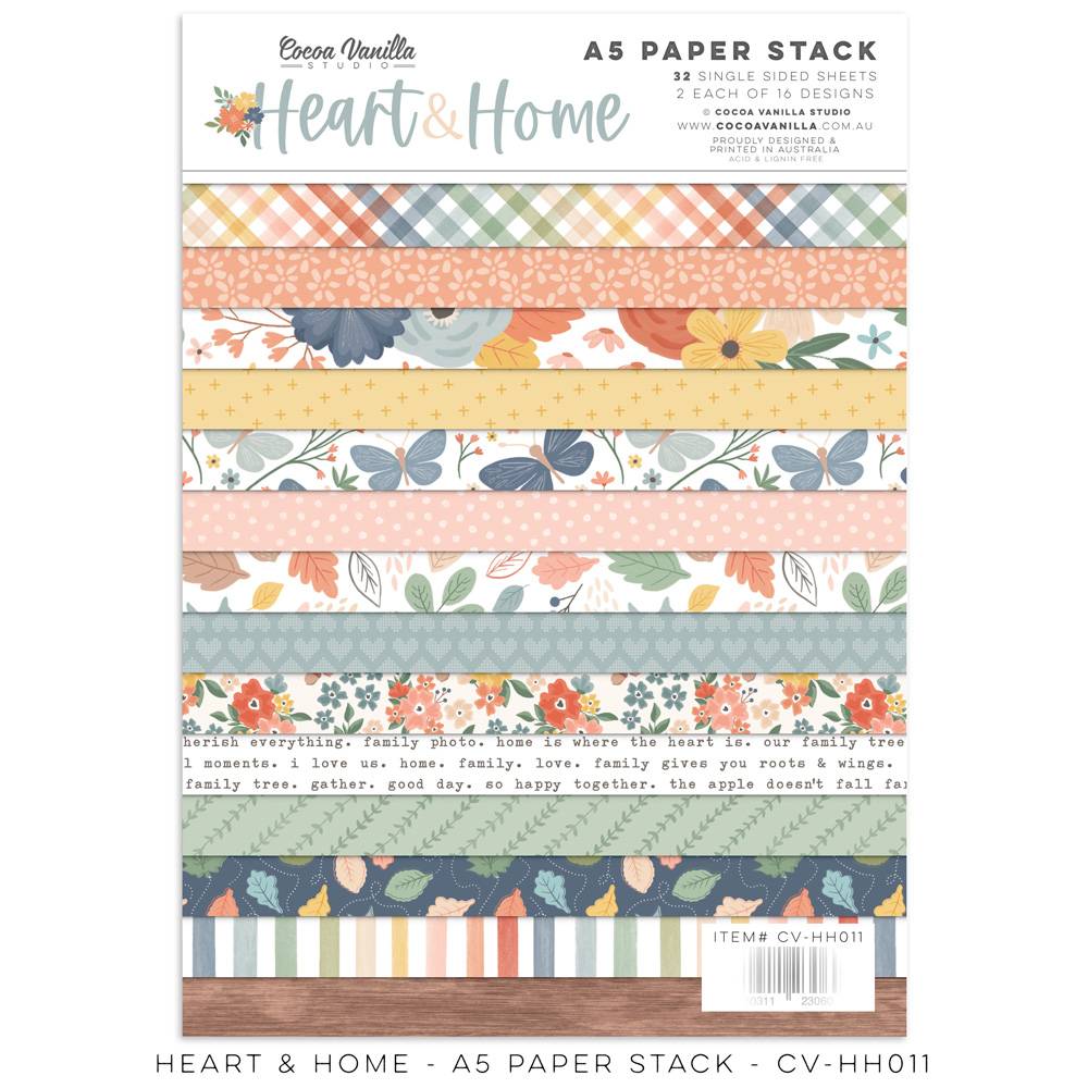 Cocoa Vanilla Studio - Heart & Home  A5 Paper Stack