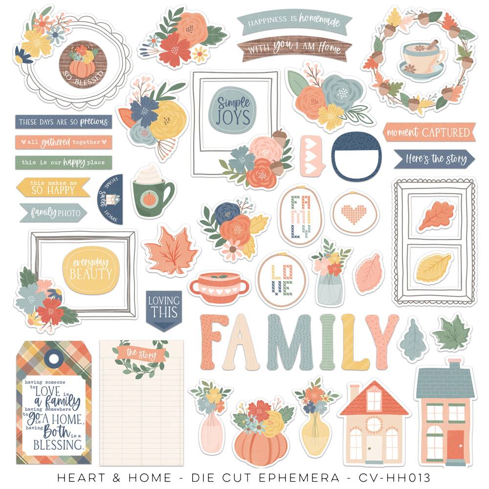 Cocoa Vanilla Studio - Heart & Home - Die Cut Ephemera