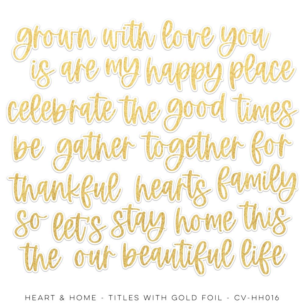 Cocoa Vanilla Studio - Heart & Home  - Titles with Gold Foil