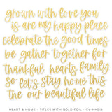 Cocoa Vanilla Studio - Heart & Home  - Titles with Gold Foil