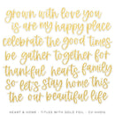 Cocoa Vanilla Studio - Heart & Home  - Titles with Gold Foil