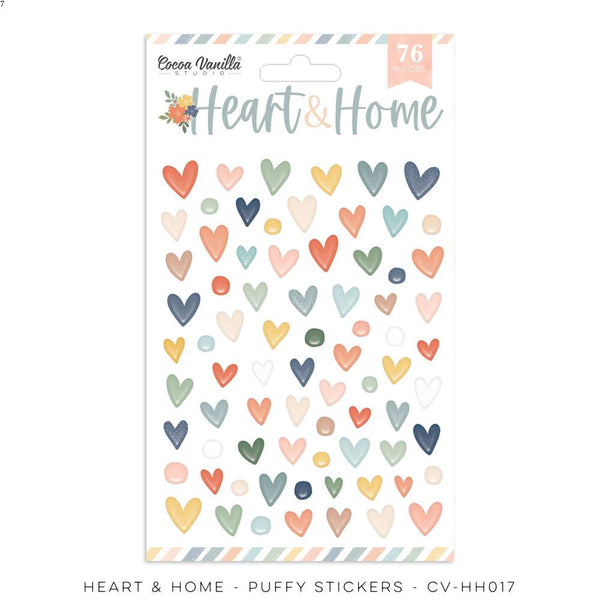 Cocoa Vanilla Studio - Heart & Home - Puffy Stickers