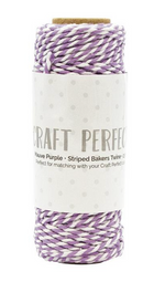 Craft Perfect - Striped Bakers Twine - Mauve Purple
