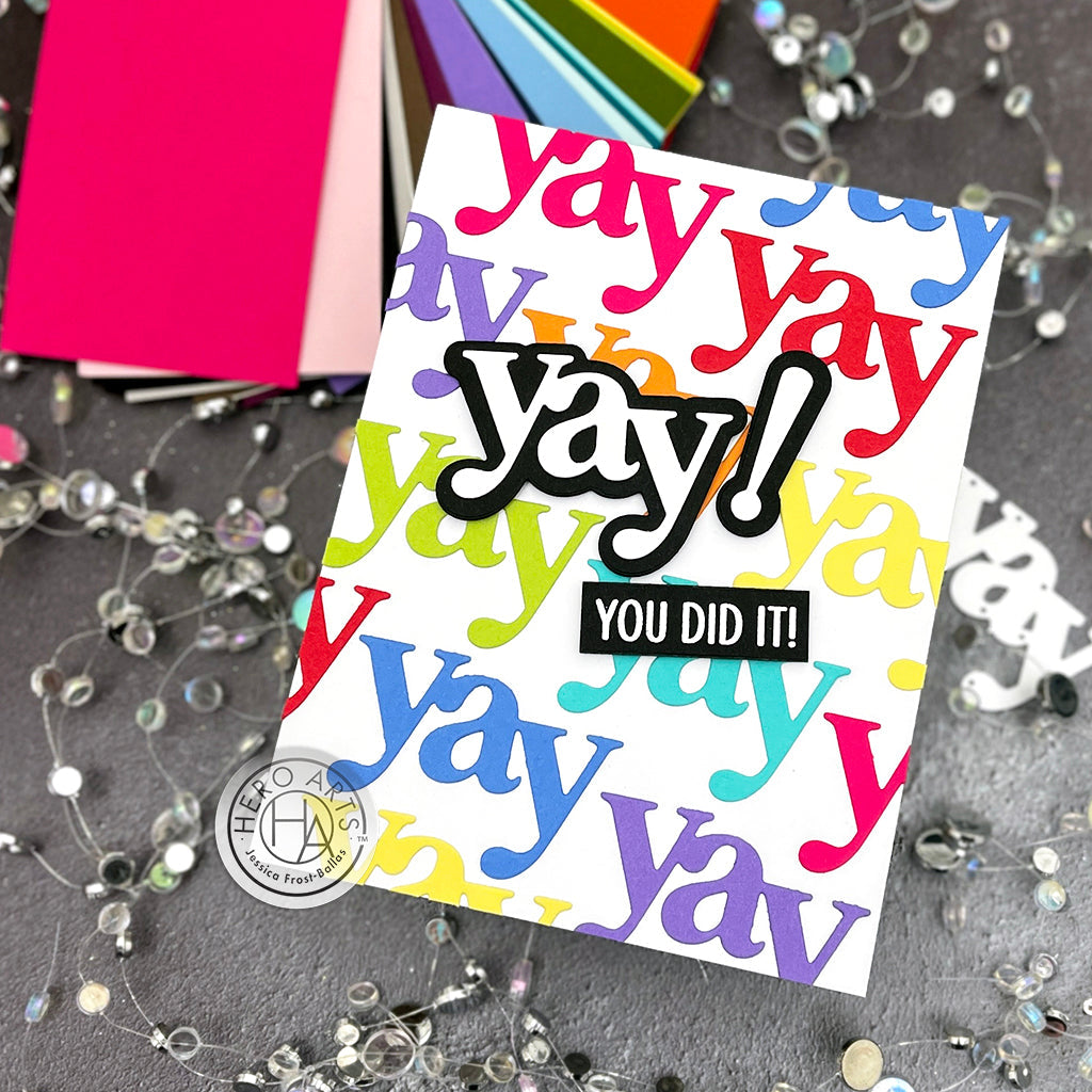 Hero Arts - Congrats & Yay Stamp & Cut Set XL