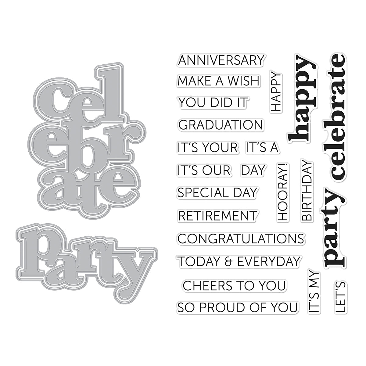 Hero Arts - Its Our Anniversary Stamp & Cut Set