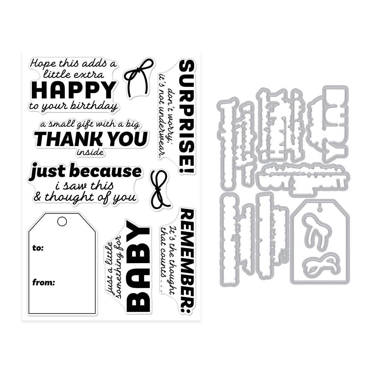 Hero Arts - Just Because Stamp & Cut Set