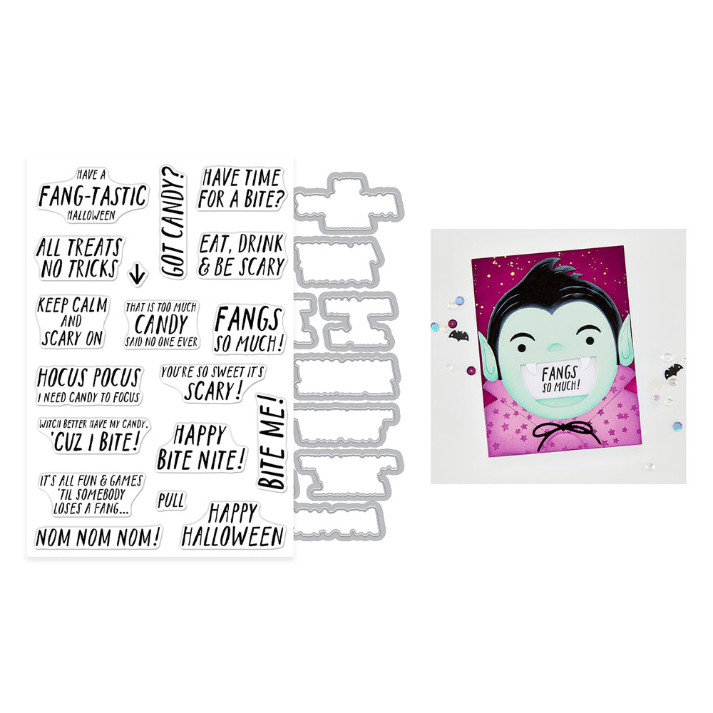 ***Pre-Order*** Hero Arts - Bite Nite Stamp & Cut Set