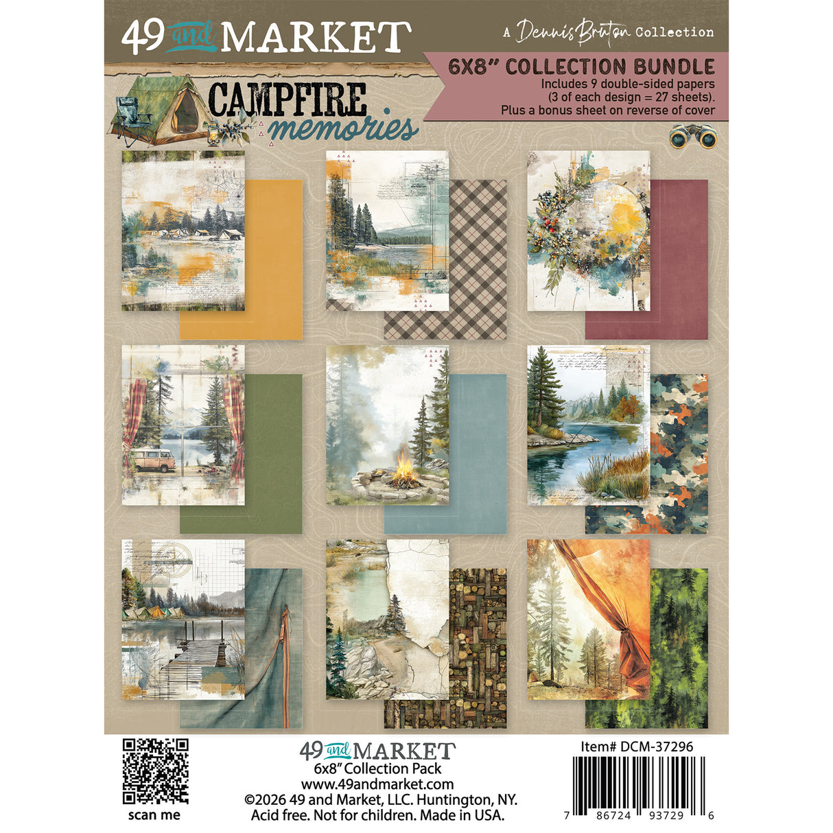 ***Pre-Order*** 49 And Market - Campfire Memories - Collection Pack 6"X8"