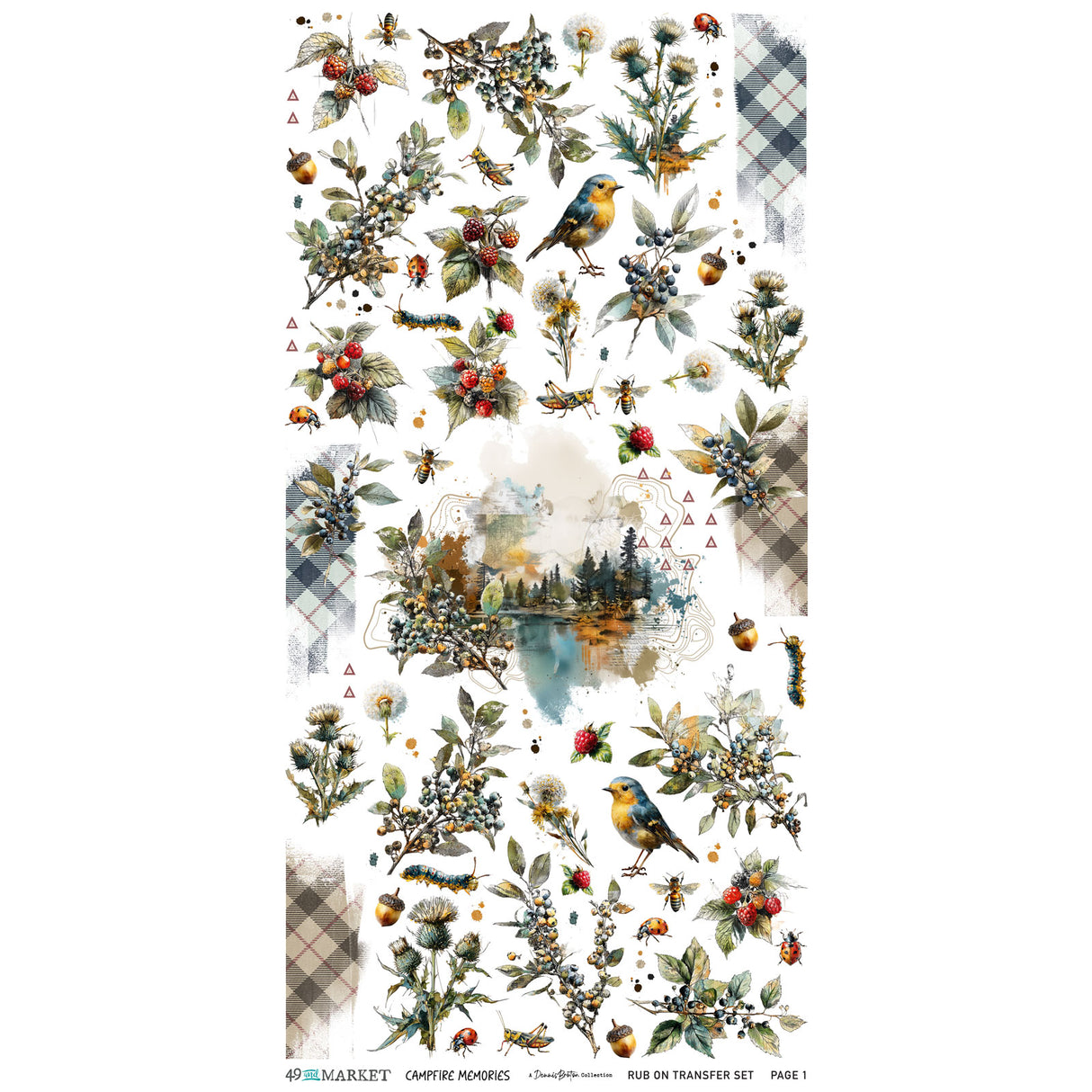 ***Pre-Order*** 49 And Market - Campfire Memories - Blendable Rub-On Transfer