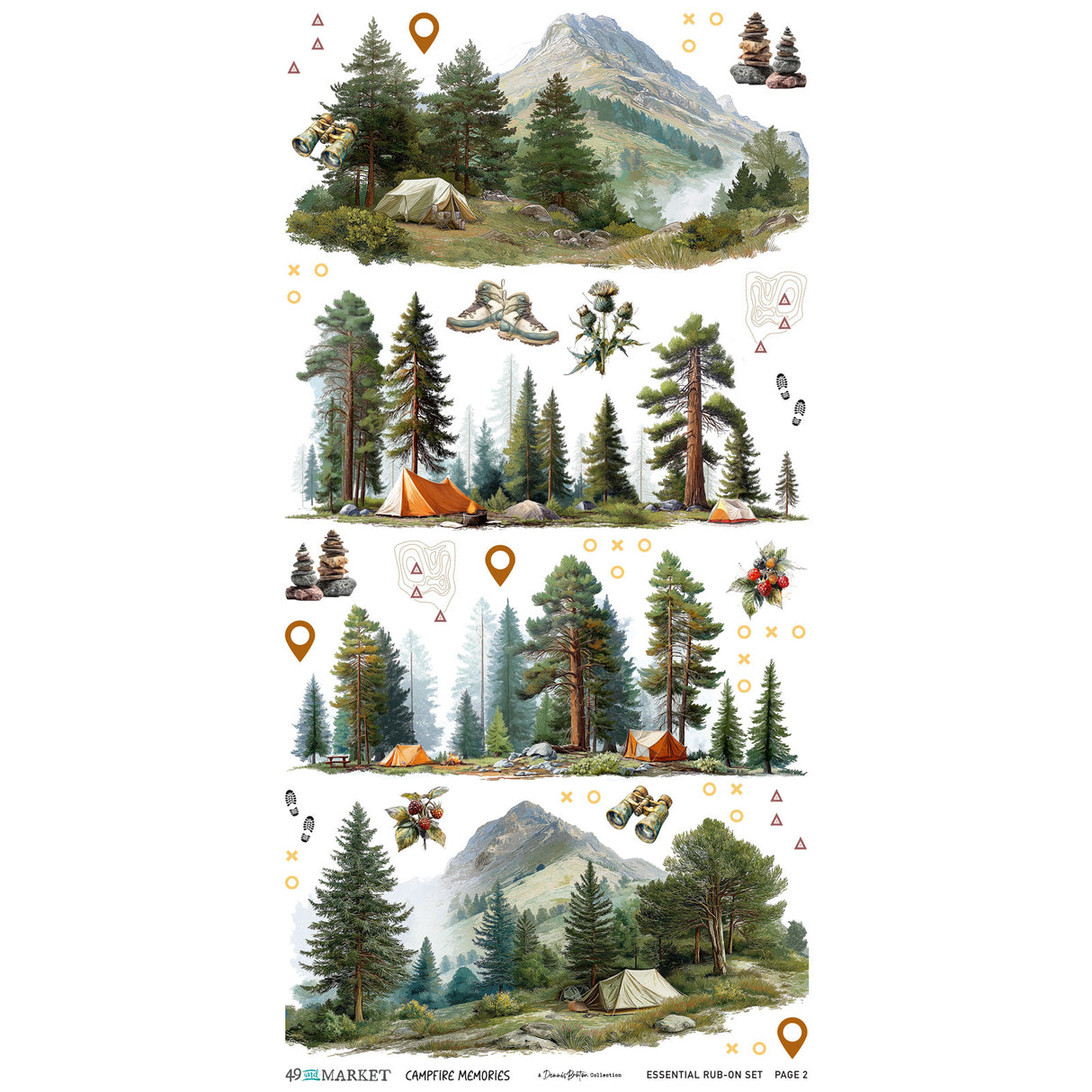***Pre-Order*** 49 And Market - Campfire Memories - Essential Rub-On Transfer