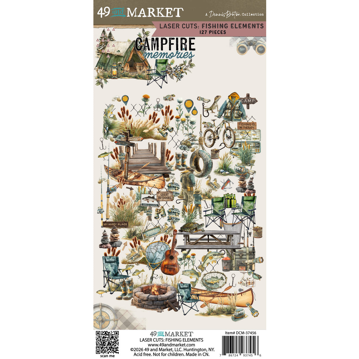 ***Pre-Order*** 49 And Market - Campfire Memories - Laser Cut - Fishing