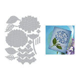 Hero Arts - Layered Hydrangea Etched Die