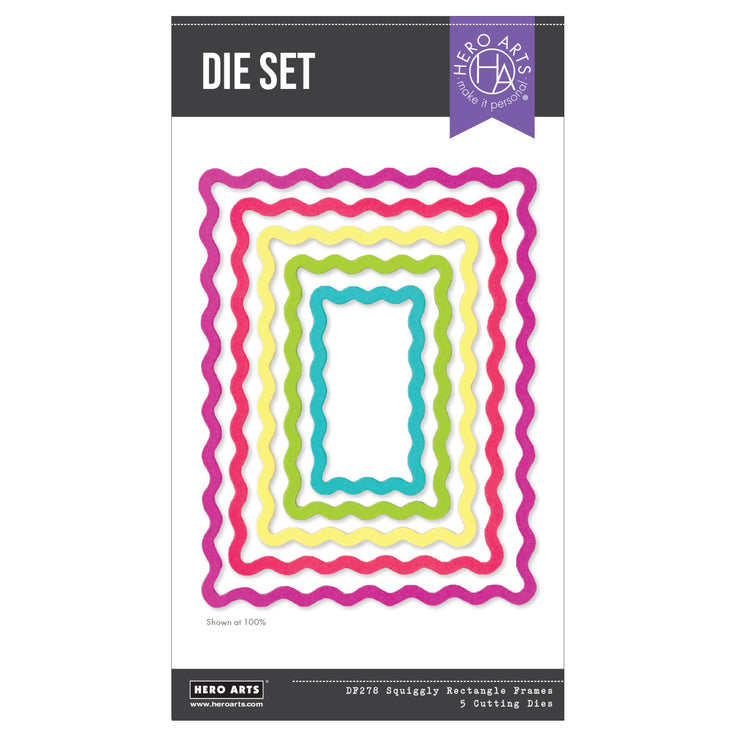 ***Pre-Order*** Hero Arts - You've Got A Friend - Squiggly Rectangle Frames Die Set