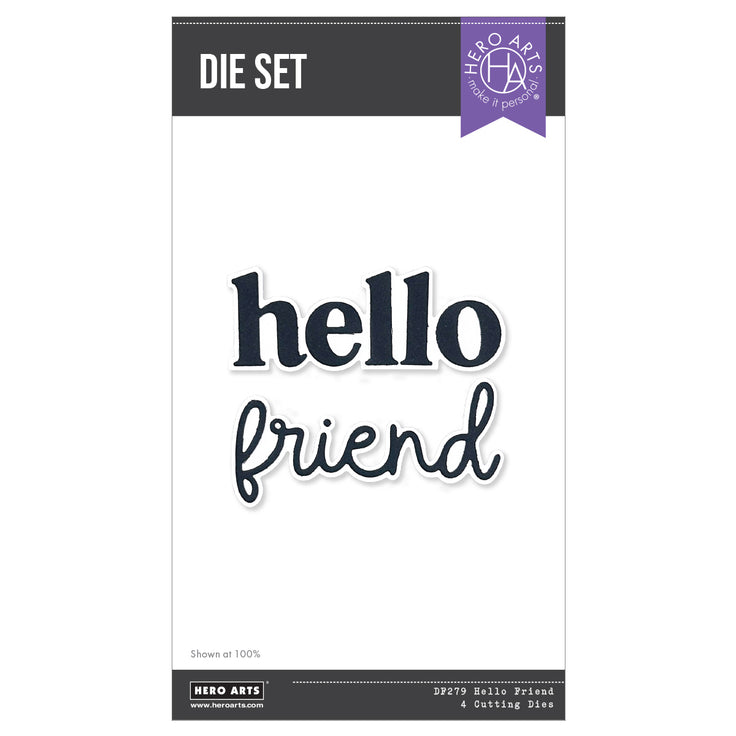 ***Pre-Order*** Hero Arts - You've Got A Friend - Hello Friend Clear Stamp & Die Bundle