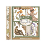 ***Pre-Order*** Stamperia - Printed Decorative Rub On Kit For Art And Craft Cm 15,5X15,5 - Flowers And Poems