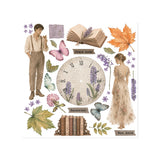***Pre-Order*** Stamperia - Printed Decorative Rub On Kit For Art And Craft Cm 15,5X15,5 - Flowers And Poems